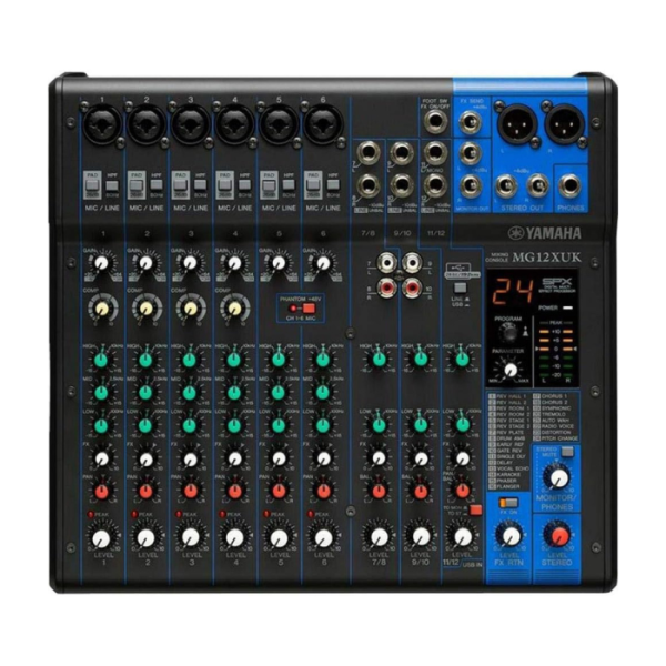 Mesa De Som 12 Canais Com USB E FX MG-12 XUK - Yamaha